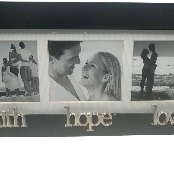 Malden 3 Opening Black Collage Frame Faith Hope Love Accent - Picture 3 of 6